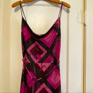 Charlotte Russe Geometric Sparkle Spaghetti Strap Dress